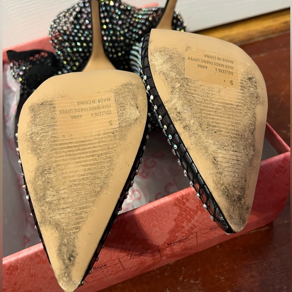 Ego Official Multi Colour Diamanté Fishnet Over The Knee Thigh High Black Boots - Picture 10 of 10